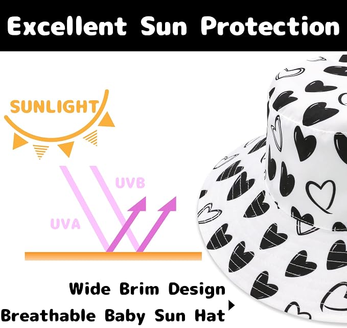 Baby Sun Hat Baby Boy Hats Toddler Hat UPF 50+ Bucket Hat - Image 4