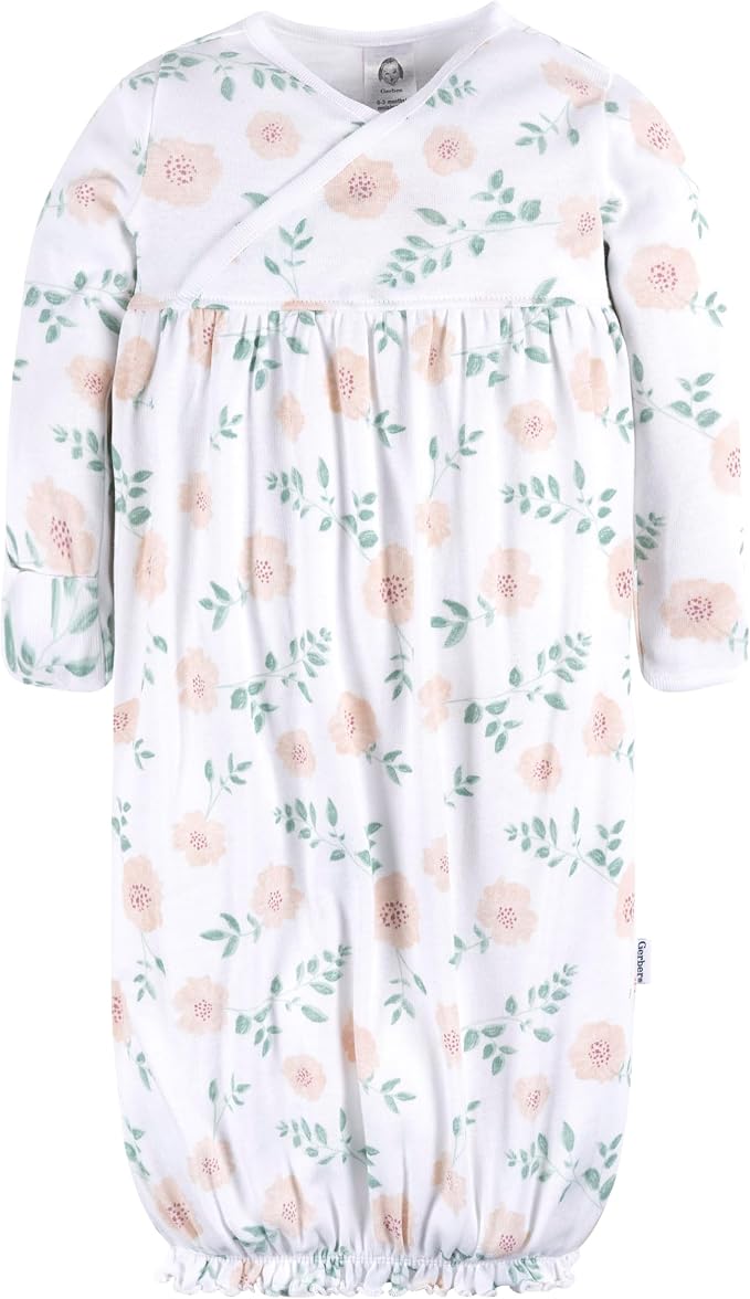 Gerber Baby Girls' 4-pack Sleeper Gown - Image 2