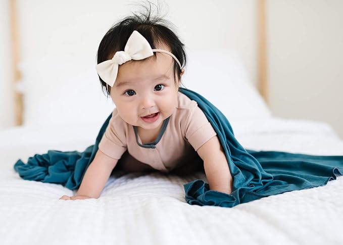 Copper Pearl Swaddle Blankets for Newborns | Soft Stretchy Receiving Blankets - Image 7