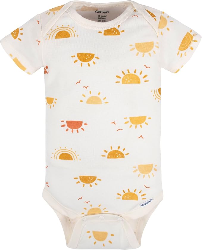 Gerber Baby Girls 5-Pack Short Sleeve Variety Onesies Bodysuits - Image 3