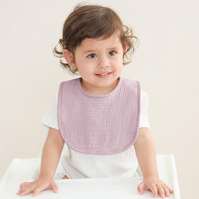 Susurration Muslin Baby Drool Bibs 6Pack Soft Square Adjustable Baby Bandana - Image 4