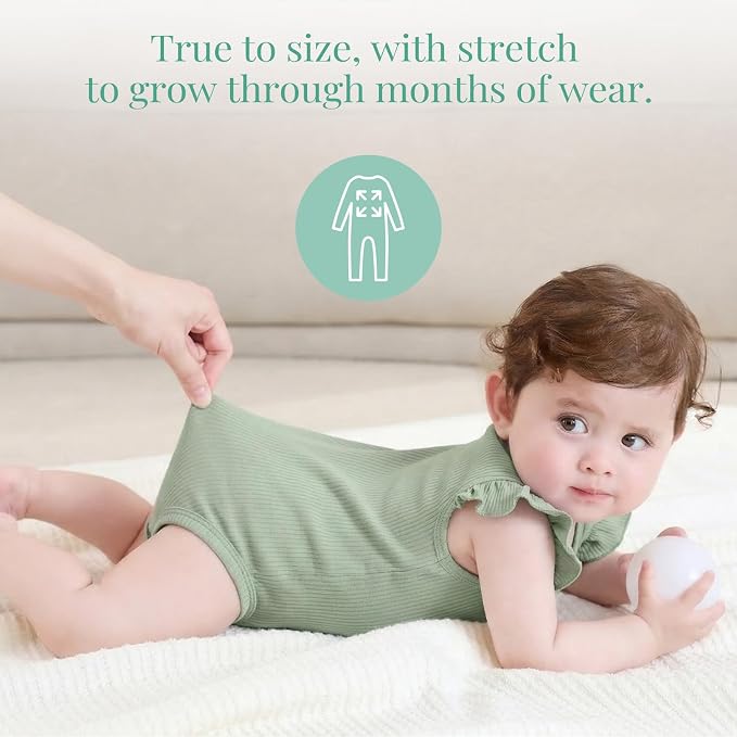 PATPAT Baby Girl Bamboo Viscose Bodysuits Set - Image 6