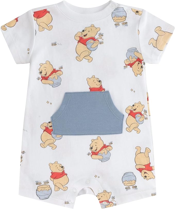 Disney Cars Pooh Mickey Stitch Baby Boys 2 Pack Romper - Image 2