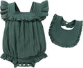 YOUNGER TREE Baby Girl Romper 100% Cotton Ruffle Sleeveless Summer Outfit by YOUNGERTREE