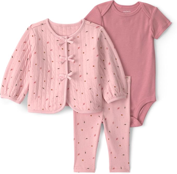 Carter's Baby Girls' 3-piece Bodysuit Pant Sets by Carters