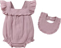 YOUNGER TREE Baby Girl Romper 100% Cotton Ruffle Sleeveless Summer Outfit by YOUNGERTREE