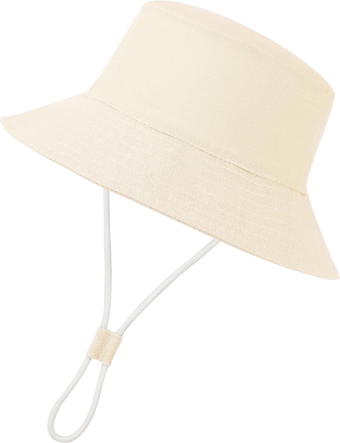 Baby Boy Sun Hat Toddler Bucket Beach Hat Girl UPF 50+ Cotton Linen - Image 2