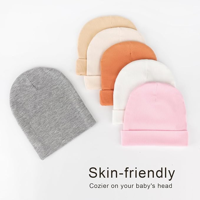 DRESHOW BQUBO 6 Pack Baby Newborn Hats Set - Image 7