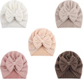 DRESHOW BQUBO 5 Pieces Newborn Baby Turban Hats Bow Baby Infant Beanie by DRESHOW