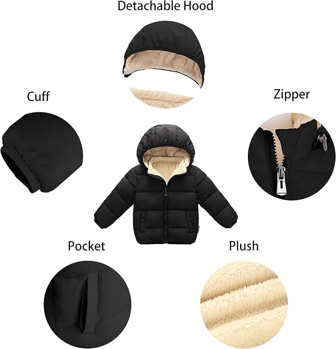 Toddler Boys' Girls' Winter Coat - Image 4