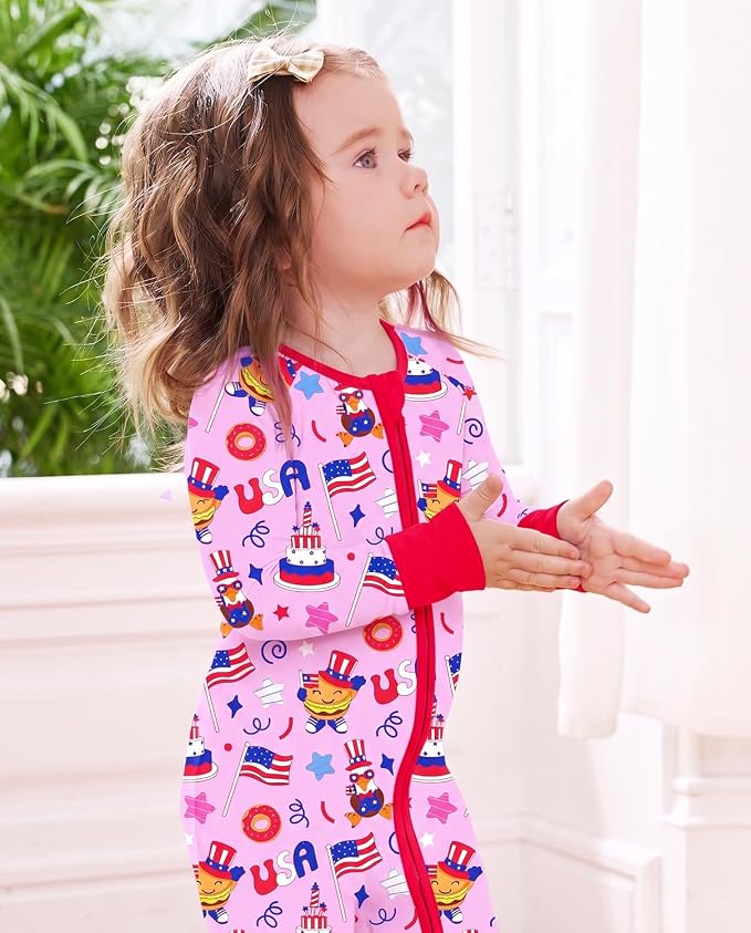babee Reshinee Viscose Derived from Bamboo Baby Footie Pajamas Convertible - Image 8