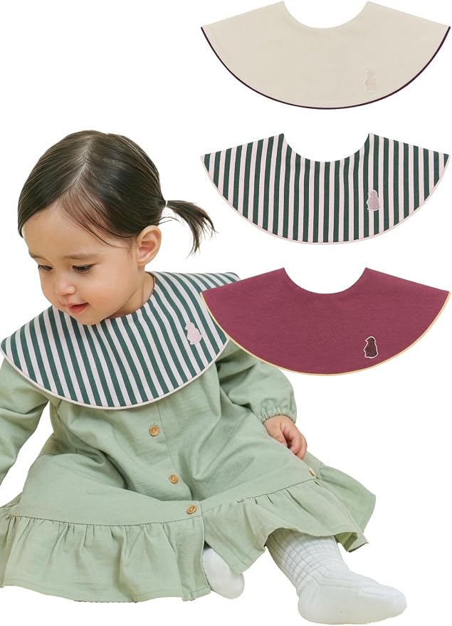 Konny Baby Bib 3/5/7-Pack Set, 360 ​​° Rotate, Soft and Absorbent Drooling by Konny