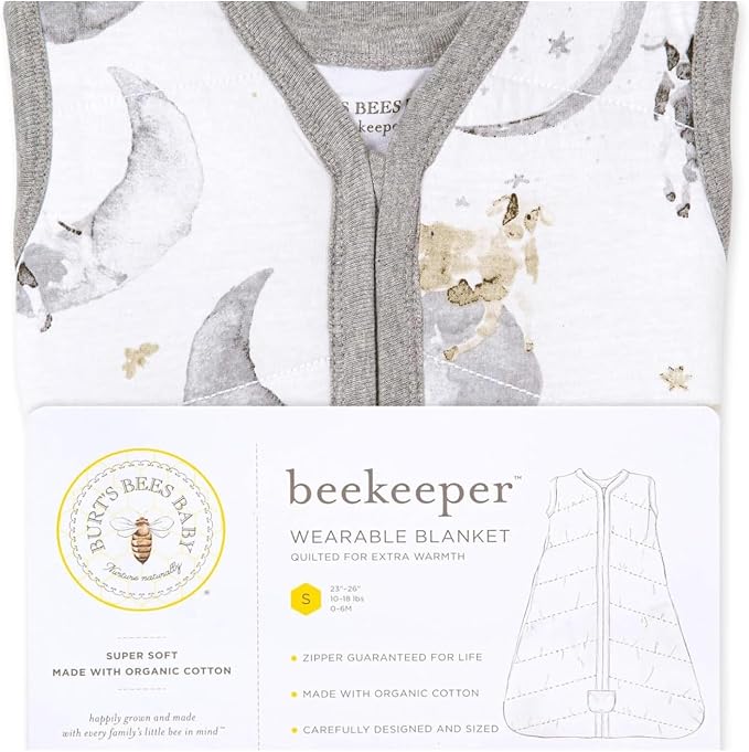 Burt's Bees Baby Infant Wearable Blanket, Organic Cotton Unisex Beekeeper - Image 4