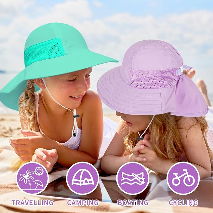 Toddler Baby Sun Hat Kids Summer Beach Essentials Adjustable Beach Hats - Image 5