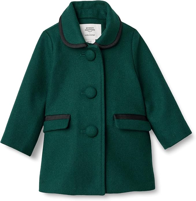 Amazon Essentials x Sofia Grainge Toddler and Baby Girls' Wool Blend A-Line by AmazonEssentials