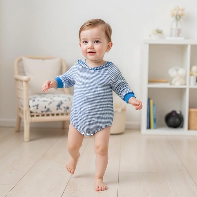 Baby Girl Boy Hooded Sweatshirt Long Sleeve Solid Color Romper Infant Baby Fall - Image 5