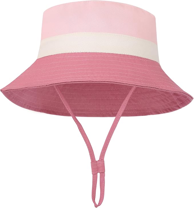 Baby Boy Sun Hat Toddler Bucket Beach Hat Girl UPF 50+ Cotton Linen - Image 2