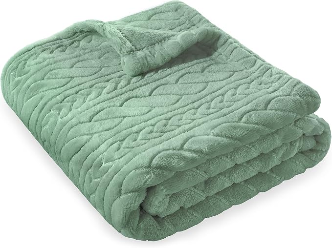 BORITAR 3D Fleece Baby Blanket for Boys 30 x 40 Inch Sage Green by BORITAR