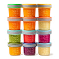 Tronco Glass Food Storage Jars with Lids (4 oz, 12 Pack) – Baby Food, Breast Milk, Snacks, Puree, Reusable Small Containers for Meal Prep, Spice Storage, Freezer, Microwave, Dishwasher Safe