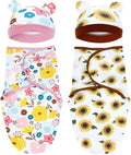 Dizila 2 Sets Adjustable Soft Cotton Blend Newborn Infant Baby Girl Receiving by Dizila