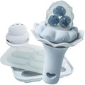 Moonkie Baby Fruit Feeder with Freezer Tray, BPA Free Silicone Food Feeder for Infant Self Feeding, Breastmilk Popsicle Molds, Mesh Feeder with Two Pouches, Baby Shower Gifts 4 Months+, 1 Pack