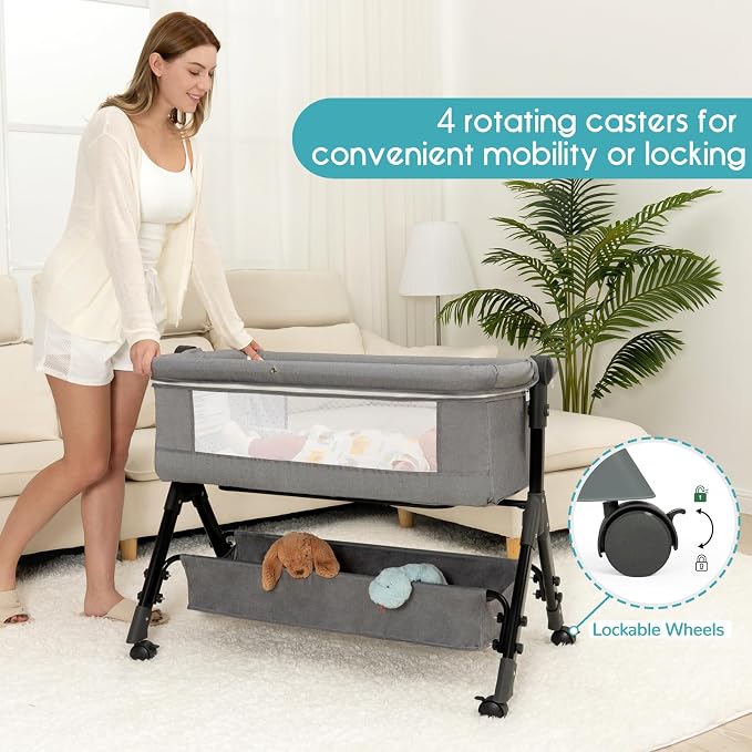 BCOL 3 in 1 Baby Bassinet Bedside Sleeper, Bedside Crib - Image 5