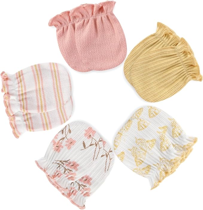 JELYLOVE 5 Pack Baby Boy Girl Anti Scratch Mittens Infant Gloves Essentials | - Image 2