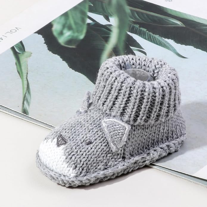 Infant Baby Boys Girls Knitted Booties Soft Cute First Walking Socks Shoes | - Image 2