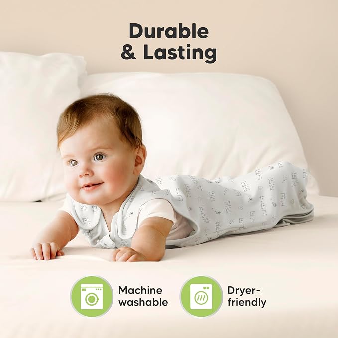 2-Pack Organic Baby Sleep Sacks, 100% Cotton 0.5TOG - Image 8