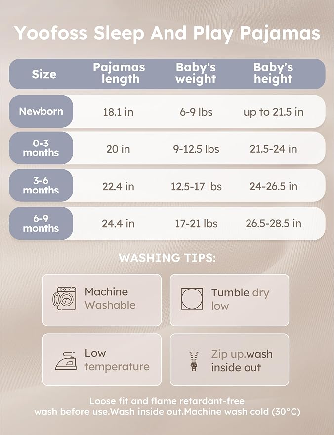 Yoofoss Viscose Bamboo Baby Pajamas Newborn Sleepers - Image 6