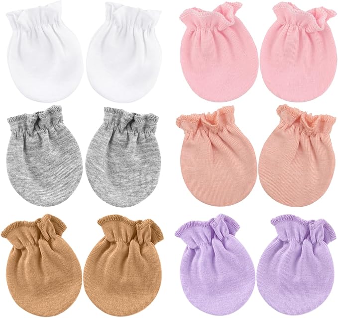 BQUBO Baby Mittens No Scratch Cotton Newborn Infant Glove Soft Skin-friendly by DRESHOW