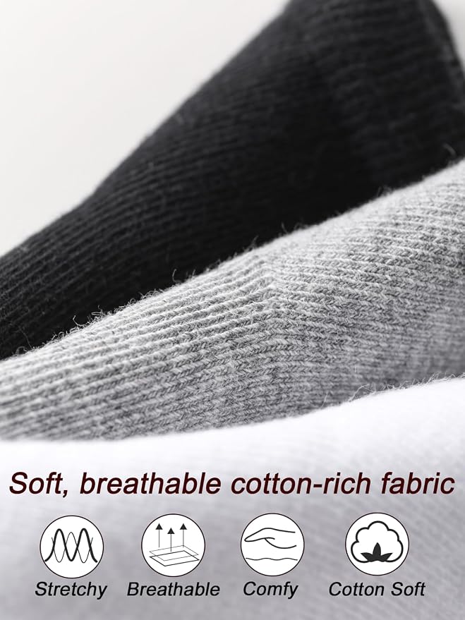 Baby Crew Socks 12-Pack Cotton Newborn Baby Boys Girls Socks 0-3T | Combed - Image 5