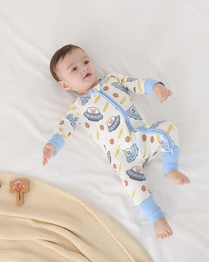 GUISBY Baby Footless Pajamas, Rayon of Bamboo, NB-2T | Rayon of bamboo softness - Image 7