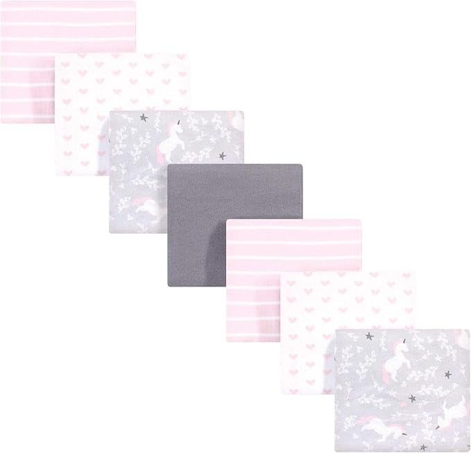 Hudson Baby Unisex Baby Cotton Flannel Receiving Blankets Bundle, Whimsical by HudsonBaby