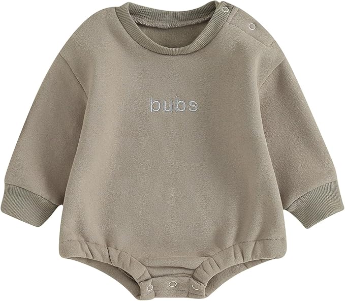 VISGOGO Newborn Infant Baby Boy Girls Oversized Romper Little Dude Sweater Onesie Coming Home Outfit Neutral Clothes