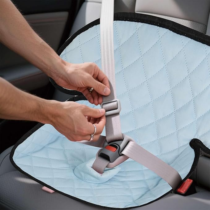 MOOB Waterproof Car Seat Protector - 2 Pack Premium Carseat Liner for Babies & Toddlers, Machine Washable & Quick-Dry, Anti-Slip Backing, Potty Training Pad for Infant Car Seat & Stroller (Black)
