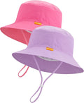 Baby Sun Hat Kids Summer Sun Protection Toddler Bucket Hat Wide Brim Adjustable by HONGTEYA