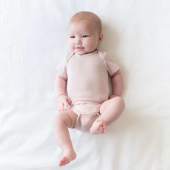 KYTE BABY Short Sleeve Baby Bodysuit, Buttery Soft Rayon Made From Bamboo - Image 4
