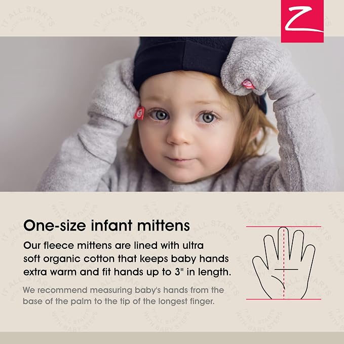 Zutano Baby Fleece Mittens for Infant, Outdoor Baby Winter Gloves | Thumbless - Image 4