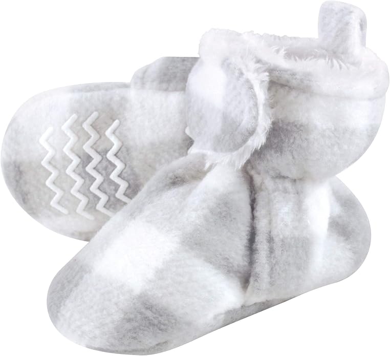 Hudson Baby Unisex Baby Cozy Fleece and Faux Sherpa Booties - Image 2