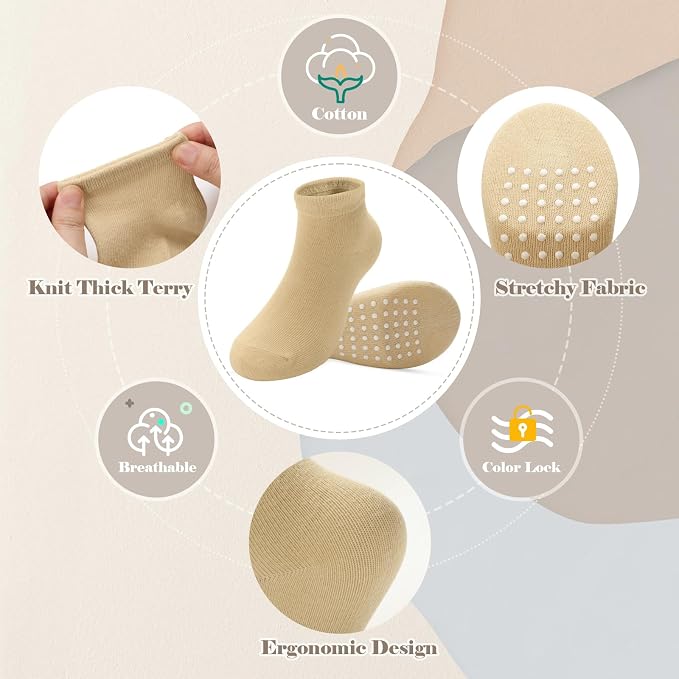 Baby Non-Slip Ankle Socks 12 Pack Soft Cotton - Image 6