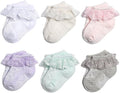 EPEIUS Baby Girl Ruffle Socks, Eyelet Frilly Lace Socks by EPEIUS