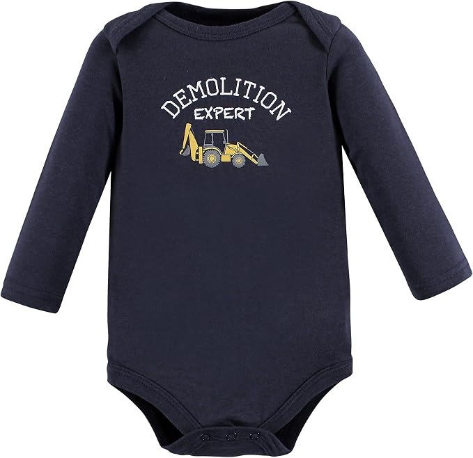 Hudson Baby Baby Girls' Cotton Long-sleeve Bodysuits 3-pack - Image 5