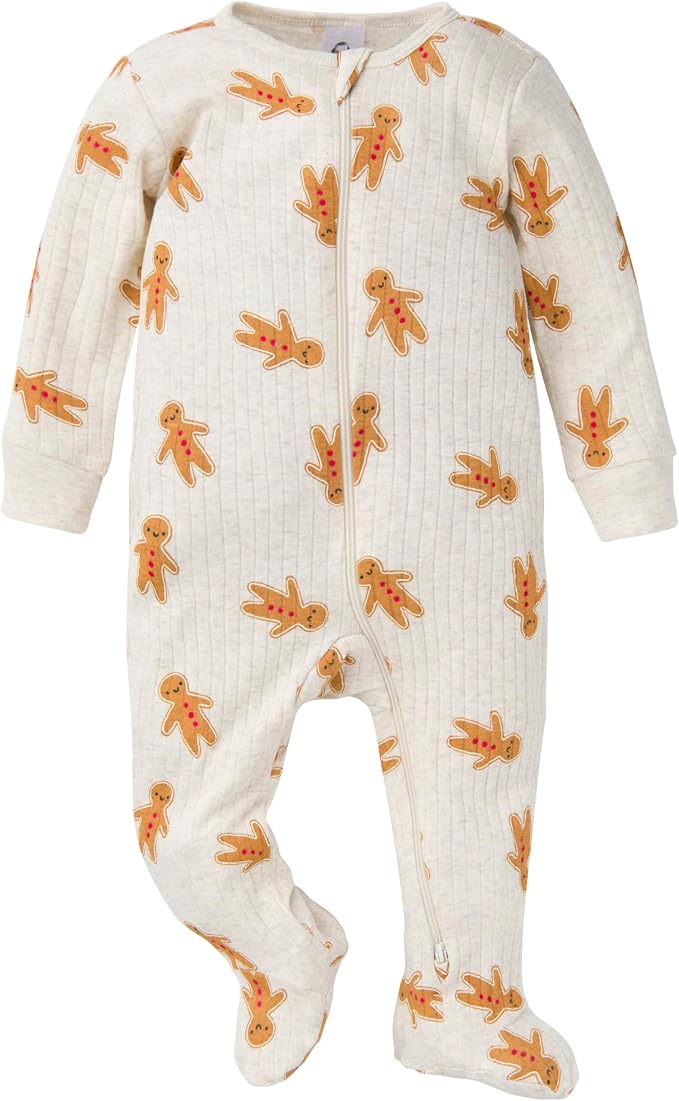 Gerber baby-girls Baby Unisex 2-pack 2-way Zip Textured Sleep 'N Play - Image 2