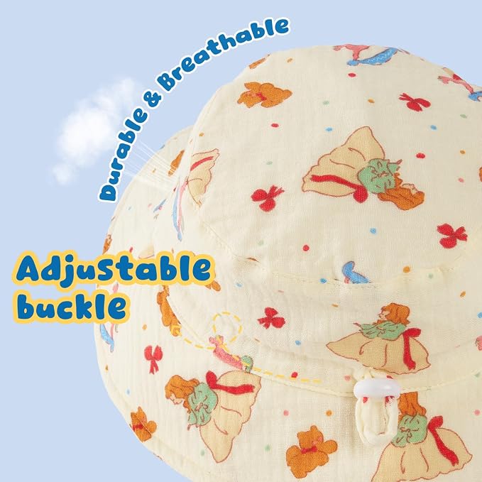 Muslin Baby Sun Hat Sun Protection Baby Toddler Bucket Hats - Image 4