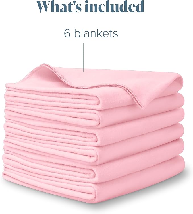 Bare Home Flannel Receiving Blanket, Premium 100% Cotton Flannel Blanket 6-Pack - Image 7