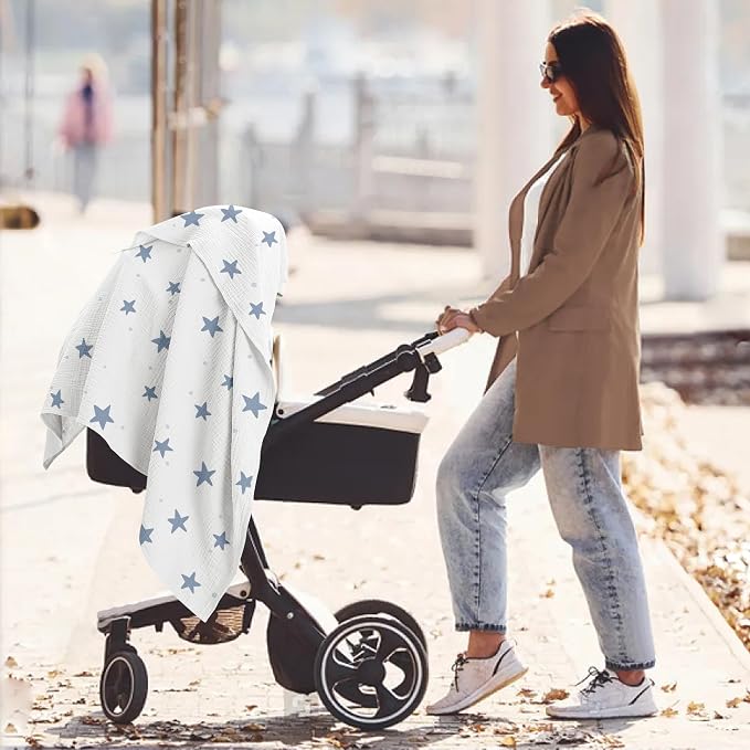 Susurration Muslin Receiving Blanket, 100% Cotton Swaddle Blankets - Image 5