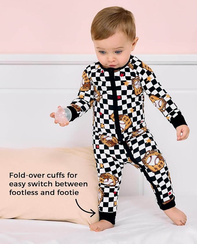 babee Reshinee Bamboo Viscose Baby Footie Pajama, Zipper Sleeper Boys Girls - Image 4