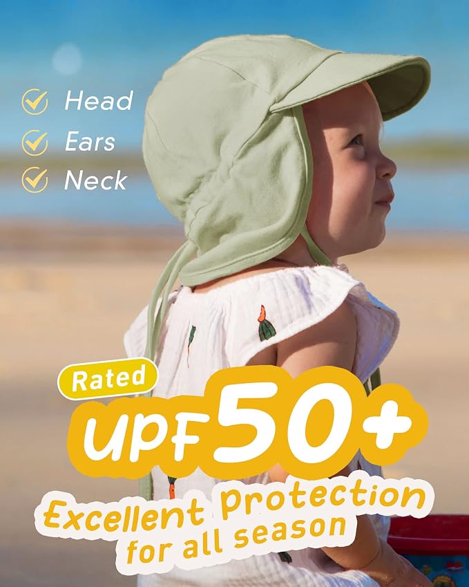 FURTALK Baby Sun Hat UPF 50+ UV Ray Sun Protection Cotton Toddler Hats - Image 2
