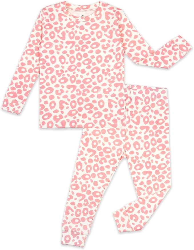 moimoln Cotton Modal Baby Toddler Pajamas Check Solid Leopard 6M-8Y by moimoln